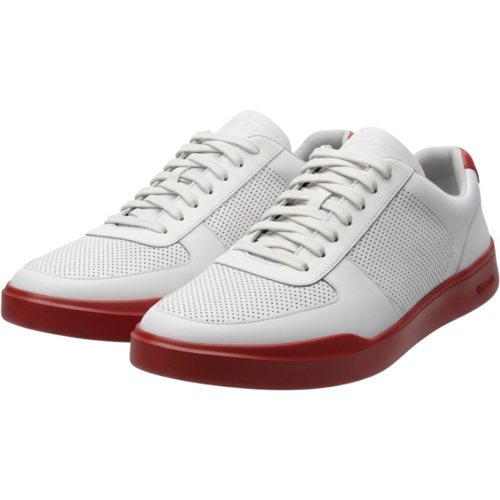 Cole Haan Grand Crosscourt Modern Perf Sneaker White Cinnabar C34377 Mens 12 M